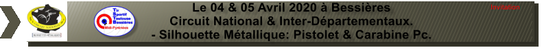 Le 04 & 05 Avril 2020  Bessires Circuit National & Inter-Dpartementaux. - Silhouette Mtallique: Pistolet & Carabine Pc. Invitation